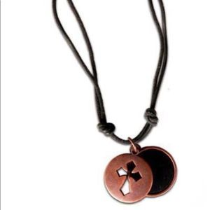 Faith Gear Copper Cross On Wood Necklace
